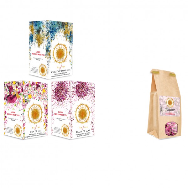 Bundle Konventionelle Tees und BIO Rosenknospen-250 Gramm